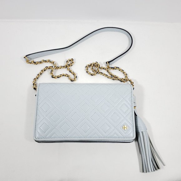 Tory Burch Handbags - Tory Burch Fleming Flat Wallet Crossbody Bag - Blue